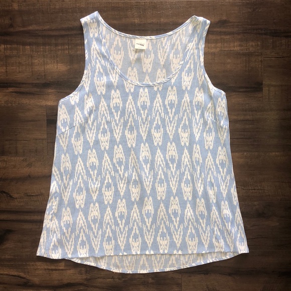kailleigh Tops - Kaileigh Small Sleeveless Blue and White Blouse